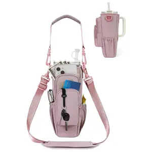 Sportsnew Water Bottle Carrier Bag for Stanley – Insulated Crossbody Holder with Phone Pocket, Straw Cover & Adjustable Strap for Hiking, Travel & Outdoor TikTokShopBlackFriday