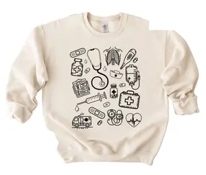 Nurse Shirt, RN Sweatshirt, Medical Sweatshirt, Gift for Nurse Graduation Gift, Healthcare Essentials Sweatshirt, Nursing Gifts Cotton Crewneck