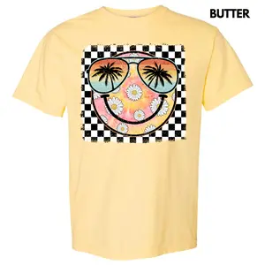 Summer Sunglasses Happy Face Comfort Colors T-Shirt 'NLB'