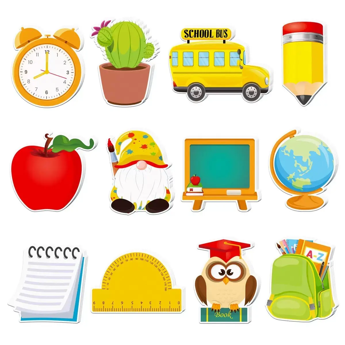 12pcs Teacher Sticky Notes, Self-Adhesive Writing Notebook, Various Patterns, School Classroom Office Home Daily Reminder, Back-To-School Supplies, Adhesive Tabs, Sticky Labels, Adhesive Stickers, Sticky Notes Set