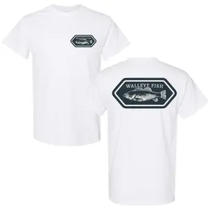Walleye Fish Graphic T-Shirt, Vintage Outdoor Fishing Tee, Soft Cotton Blend Shirt, Country Lifestyle Apparel for Men & Women, Perfect Gift for Anglers