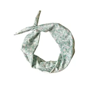 Tie Headband - Mint Green Floral
