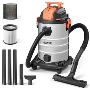 VEVOR Commercial Shop Vac, 11 Gallon Wet Dry Shop Vacuum, 5.5 Peak HP Portable with One - Button Self - Cleaning, 1350W Input, 1.25inx 7ft Hose, 20ft Cord, Industrial - Grade for Jobsite, WorkshopVEVOR Super Brand Day