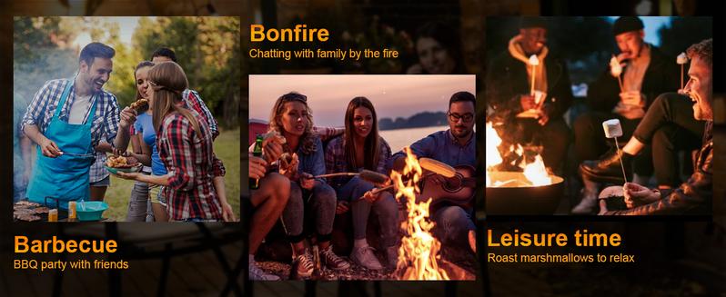 BALI OUTDOORS 47 Inch Wood Fire Pit with Removable Cooking Grill - Round Heavy Duty Modern Firepit Stove for Outdoor Cooking & Gatherings BALI OUTDOORS 47 Inch Wood Fire Pit with Removable Cooking Grill - Round Heavy Duty Modern Firepit Stove for Outdoor Cooking & Gatherings