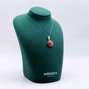 MINARA 950 Silver “AVENTURINA DORADA” Stone Pendant in Silver