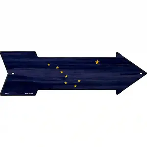 Alaska State Flag Novelty Metal Arrow Sign