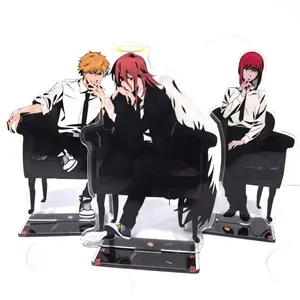 Anime Chainsaw Man 15cm Acrylic Standing Figure Model Makima Power Aki Angel Reze Denji Desktop Bookshelf Decoration Fan Gift