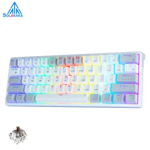 Solakaka SK961 60% Wireless Mechanical Keyboard, Budget Tri-Mode RGB Gaming Keyboard with Bluetooth 2.4G USB-C, Programmable Compact Keyboard for PC Laptop Office