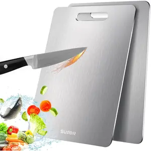 2 Pack Cutting Board - 100% Pure Cutting Boards For Kitche,Easy to,-sided food-Cutting Board For Cutting Meats, Fruits And Vegetables(15 * 11)