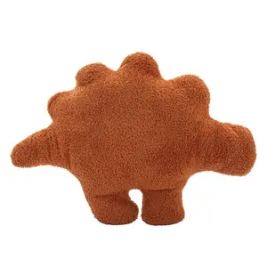 19" Large Dinosaur-Shaped Chicken Nugget Stuffed Toys - 6 Pc.