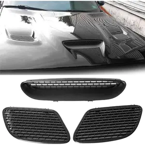 Hood Bezel Grill Scoop Compatible with 2015-2018 D-C SRT HELLCAT & 2019-2021Black Replace for 68184348 AD, 68184348 EU, 68184348 AF, 68184352 EU, 68184353 AB 68184348 AD