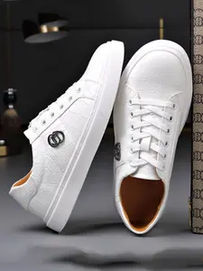 Men's Leather Casual Sports Shoes, Plaid Board Sneakers, Business Wear, Daily, Sizes 39-47, Multiple Colors Available