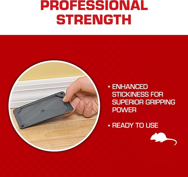 Tomcat Glue Traps Mouse Size with Eugenol for Enhanced Stickiness for Mice Cockroaches and Spiders 6 Traps US Made