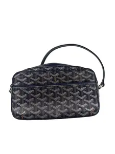 Pre-owned Goyard canvas Shoulder Bags Navy Goyardine Cap Vert PM R26050390