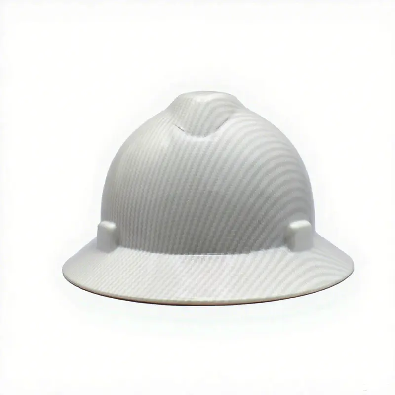Carbon fiber helmet matte white
