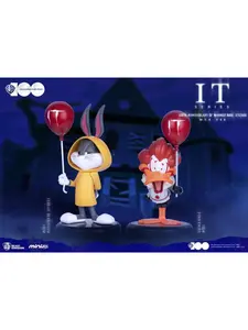 212 MAIN Beast Kingdom MEA-059 Warner Bros. Studios 100th Anniversary Series IT Figurine Set - Limited Edition Collectible, Stylized Look Display Piece with Bugs Bunny Theme