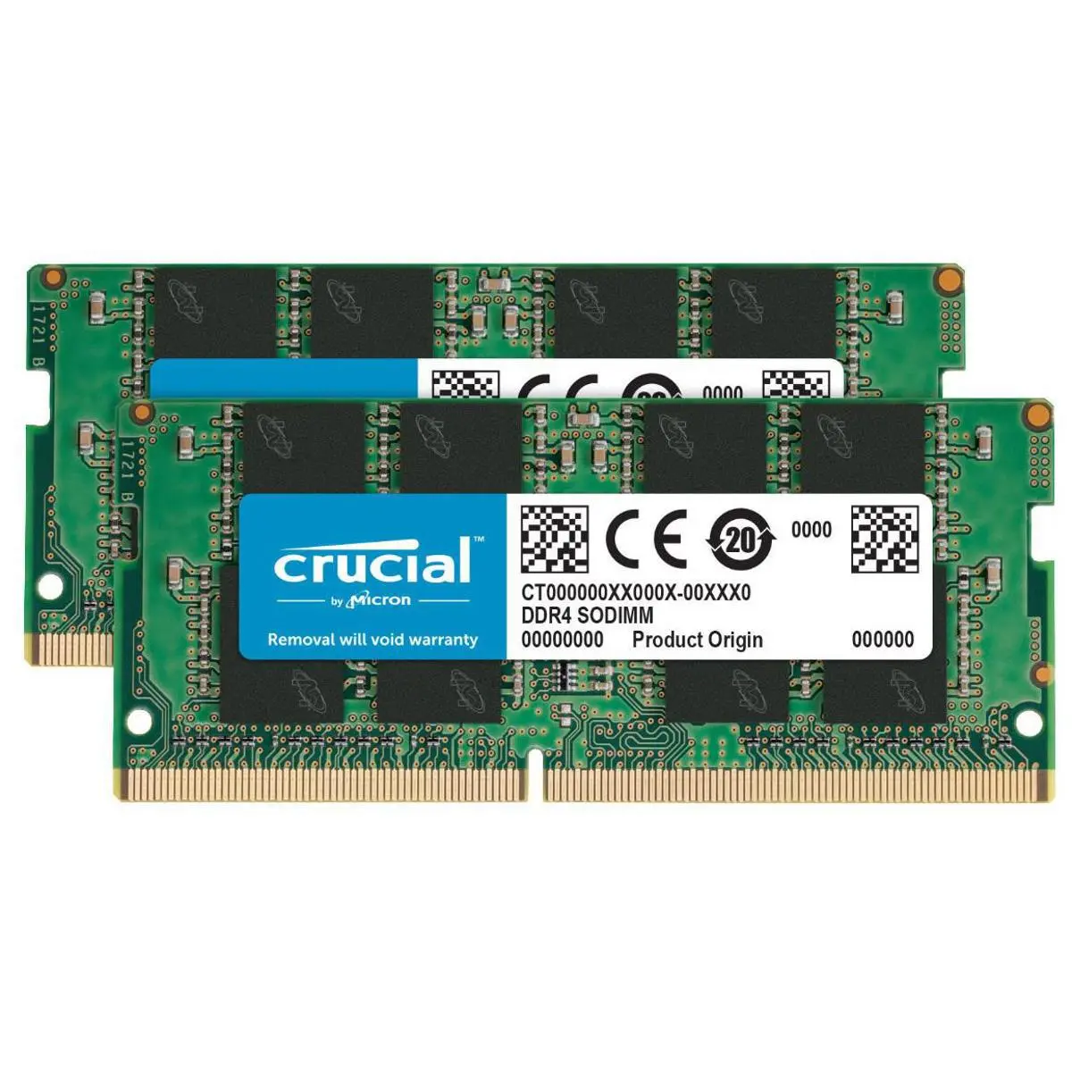 Crucial 32GB (2x16GB) 3200 MT/s 260-Pin DDR4 SDRAM SODIMM PC4-25600 Memory Module Kit, 1.2V
