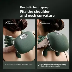 Neck and Shoulder Massager with Electric Massage Function - Wireless Portable USB Powered Deep Tissue Massage Pad, Suitable for Neck, Shoulder, Back, Arm - Gift for Office, Home, Travel, Busy Professionals, Usb Rechargeable Massagers