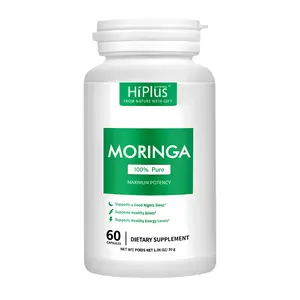 Moringa Capsules – Pure Nutrient-Rich Moringa Leaf Powder with Vitamins & Amino Acids – Antioxidant Superfood for Energy, Digestive & Skin Support – Non-GMO, 60 Capsules