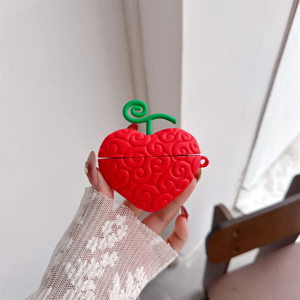 1 piece of surgical fruit-shaped earphone protective case, Electronic shockproof and durable silicone earphone case, Apple wireless Bluetooth Audio earphone case, suitable for AirPods 4/pro/pro2/pro3 Headphones, Protection, Shockproof Design, Earbuds