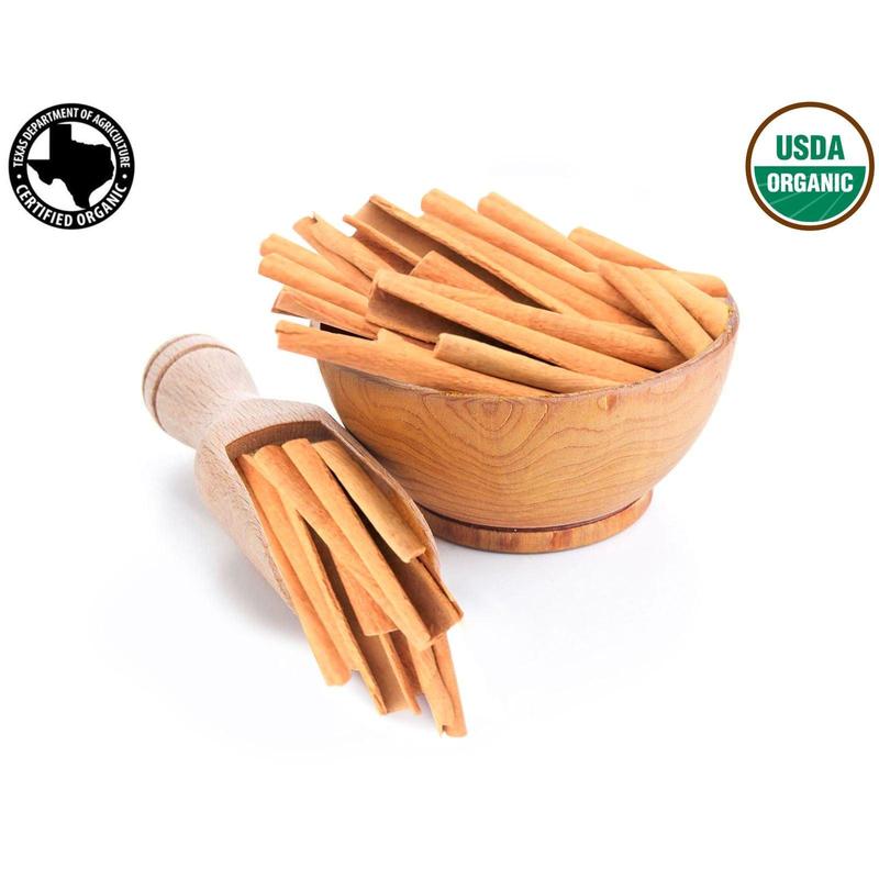 SPICY ORGANIC Cinnamon Sticks - 100% USDA Certified Organic - With Strong Aroma, Ideal For Cooking & Baking Flavor Spice