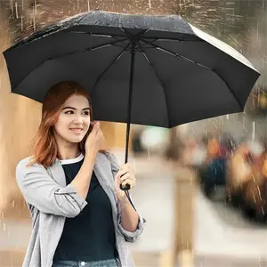 Portable Folding Umbrella, 1 Count Compact Windproof Umbrella with Auto Open & Close Function, Umbrella for Men & Women for Outdoor Activities, Foldable Automatic Umbrella