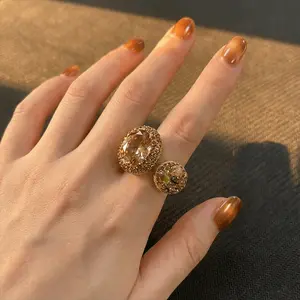 Vintage Zultanite Ring Natural Gemstone Gold Plated Antique Crystal Ring