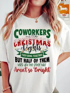 Coworkers Are Like Christmas Lights Funny Office Xmas Party T-Shirt