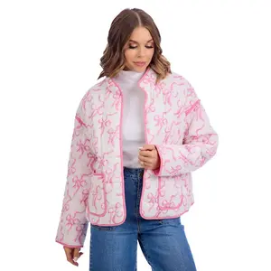 Cher Quilted Ladies Bow Jacket