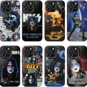In Memory of Ace Frehley Phone Case – R.I.P KISS Spaceman Tribute, Rest In Pe'Ace' Frehley Classic Rock Legend Design, Retro Rock Gift for True KISS Fans fit iPhone 8-17