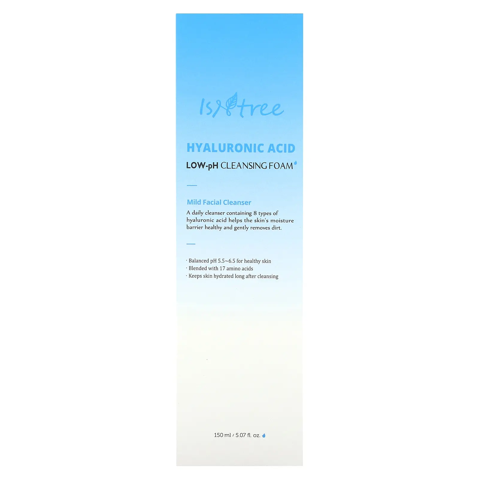 ISNtree Hyaluronic Acid, Low-pH Cleansing Foam, 5.07 fl oz (150 ml)