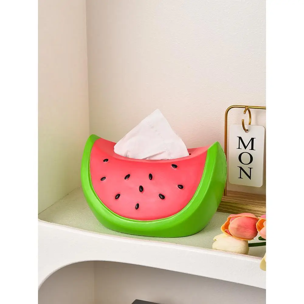 Advanced Sense Watermelon Tissue Box Desktop Home Ceramic Living Room Porch Coffee Table Decoration Portable Creative Paper Box
