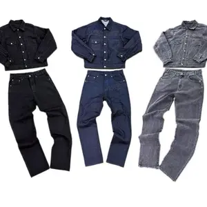 ProjectCapri Demin - Classic Fit Denim Jacket Black Blue & Gray Colors