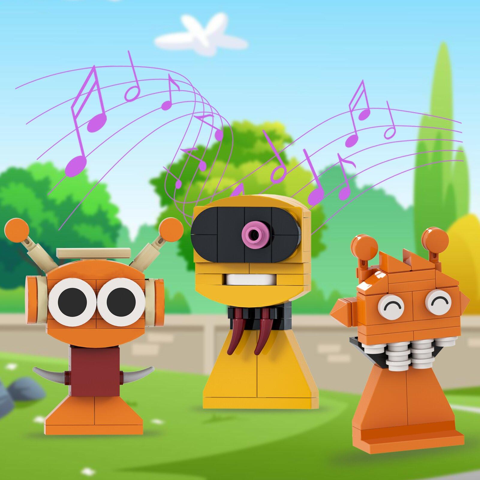 Sprunki Incredibox Funny Building Block Set Cute Game Characters Model Toys Collectible Building Bricks Birthday Gift for Fans (825 Pcs)