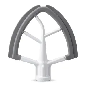Flex Edge Beater for KitchenAid 4.5/5 QT Tilt Head Stand Mixer – Double Silicone Edge Paddle Attachment Rechargeable