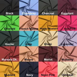 Twill Dull Satin SBS Stretch Woven Fabric by the Yard - Dress Fabric, Prom Dress Fabric, Sewing Fabric, Apparel Fabric, Craft Fabric