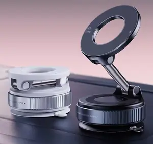 Cross-border Magnetic Phone Holder, Vacuum Suction Cup Car Navigation Mount, Foldable Portable Lazy Bracket for Car & Desk