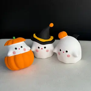 SUPEREVER 3D Resin  Car Freshener  Decor Clips 3-Piece Set, Cute Cartoon Pumpkin&Ghost Car Diffuser,Party Accessories for Women for Friend