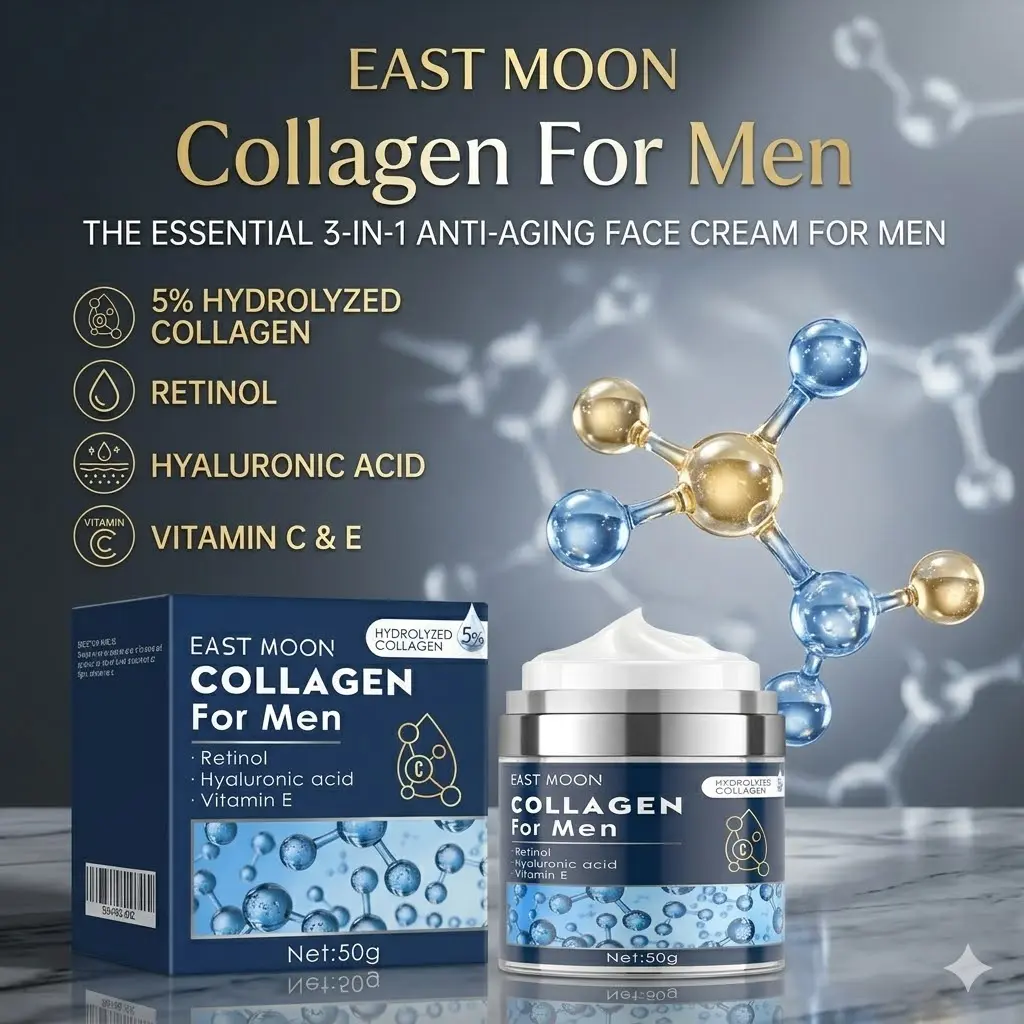 Men's Face Cream  Fine Line Reduction, Skin Firming, Hydrating Facial Care, Lifting Cream