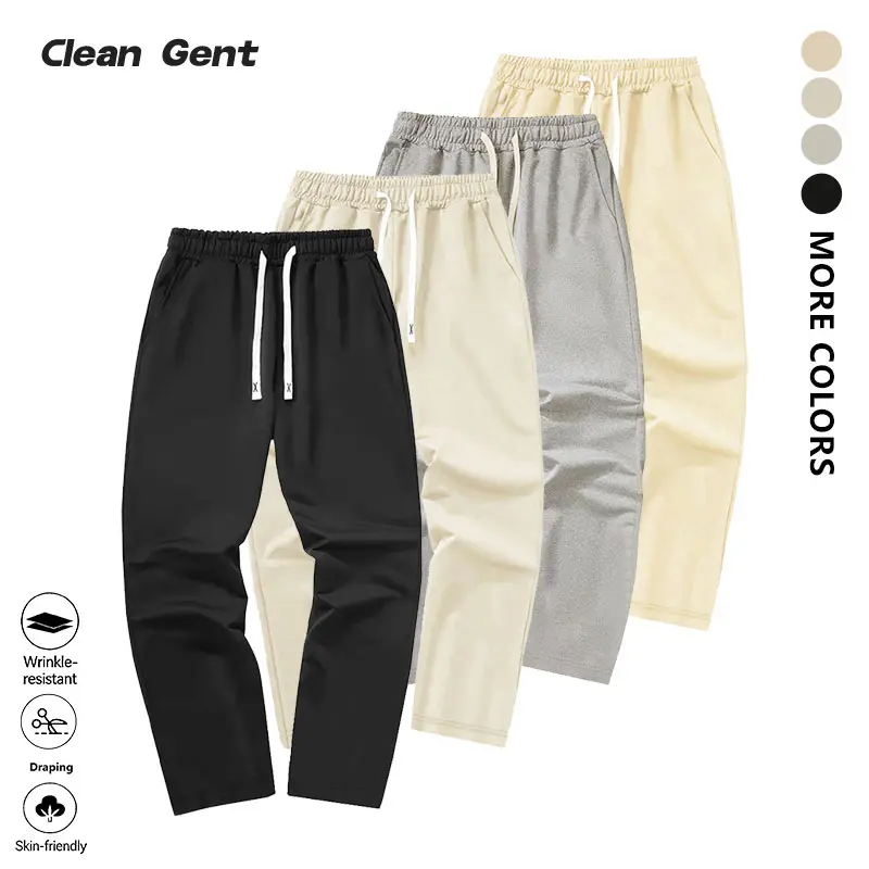 Clean Gent Men’s Loose Casual Sports Pants, 3-Pack — Straight-Leg Jogger Pants with Pockets, Soft and Comfortable Athletic Pants for Everyday Wear, Regular Casual Comfort Pants Suitable for All Seasons, Men’s Loose Sports Pants