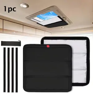 RV Sky Curtain, Air Change Window Cover Sunshade, Blackout Blocking Camping Trailer Fan Cover Privacy Curtain Paste Style Sunshade RV Screens, RV Curtains