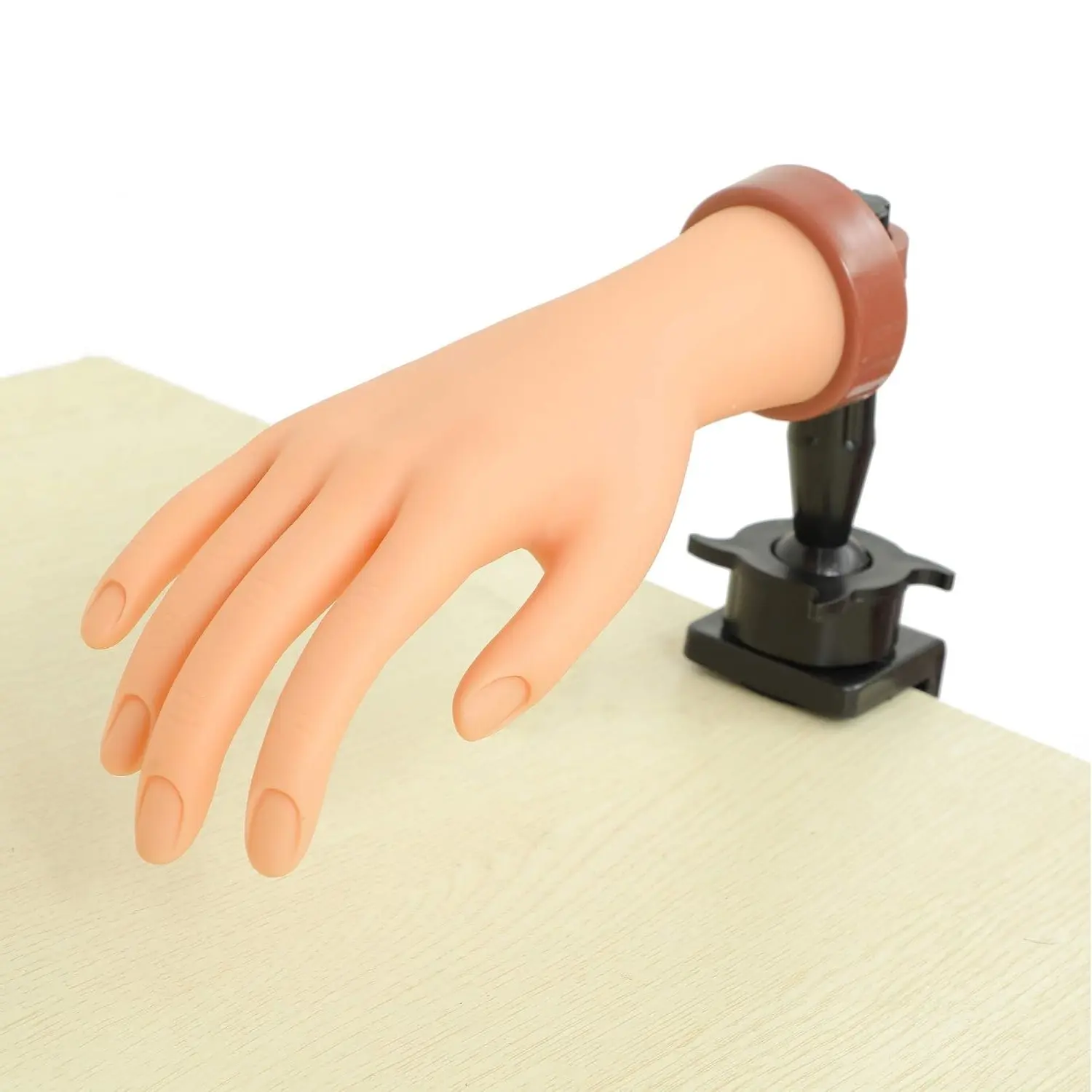 Practice Hand for Acrylic Nails, Mannequin Hand for Nail Art Training, Fake Nail Hand for Nail Practice, 1Pc Nude