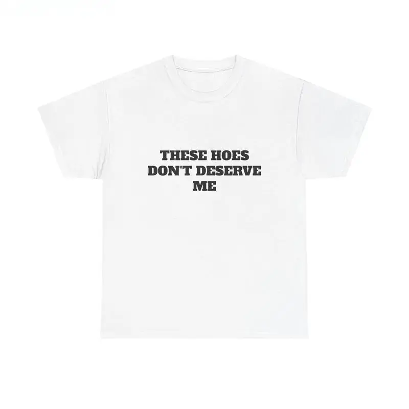 Men's Funny 'These Chicks Don't Deserve Me' Graphic T-shirt, Casual Short Sleeve Round Neck Classic Streetwear Top, Shortsleeve, Menswear, Tshirt