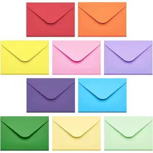 ACSTEP 50PACK Gift Card Envelopes Credit Card Size Mini Envelopes Colorful Tiny Pocket Envelope For Business Card, Small Note Cards 10 Assorted Colors 4X2.75 Inches, Fit Credit Cards