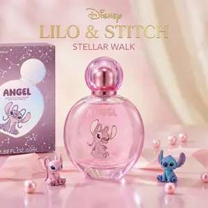 Disney Stitch X Angie Couple Set 1.69oz/50ml Natural Extract Fragrance, Cool And Sweet Floral Scent,Long Lasting Fragrance,Women's Perfume, Best Women's Perfume Gift Set, Stitch Items, Perfect Mother's Day And Easter Gift   Miniso perfume