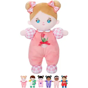 Soft Baby Doll for 1+ Year Old Girl Gifts Toys for 1+ Year Old Girl Birthday   Adorable First Doll Tulip Pink  baby 6-12 month plush ideal