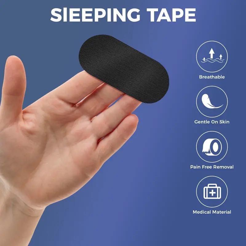 Mouth Tape Pack of 30/60/90 for 1/2/3 Month, Hypoallergenic Adhesive, Mild Tape, Sports Accessories, Black super breathable promotes restful Sleep