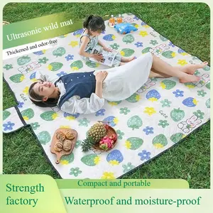 2026 New Ultrasonic Picnic Mat Camping Waterproof Moisture-Resistant Outdoor Beach Blanket Tent Pad