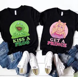 Retro The Muppets Show Shirt, Kermit Kiss A Frog And Miss Piggy Get A Prince T-shirt, Vintage Muppet Shirt, Couples Valentine's Day Matching Tee