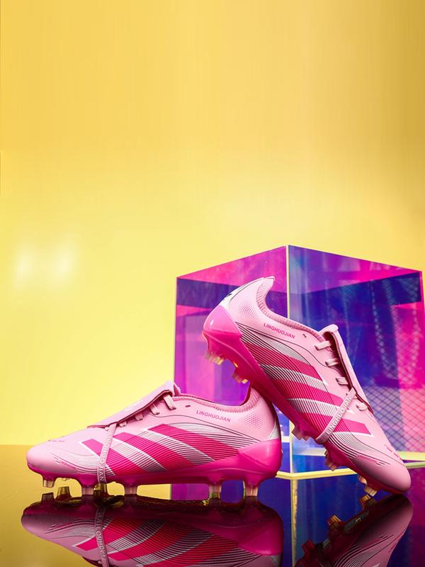 Men Women Lace-Up Soccer Shoes, Football Cleats, Long Stud Adult Sports Boots, Lawn Training Sneakers, Comfortable Durable Design